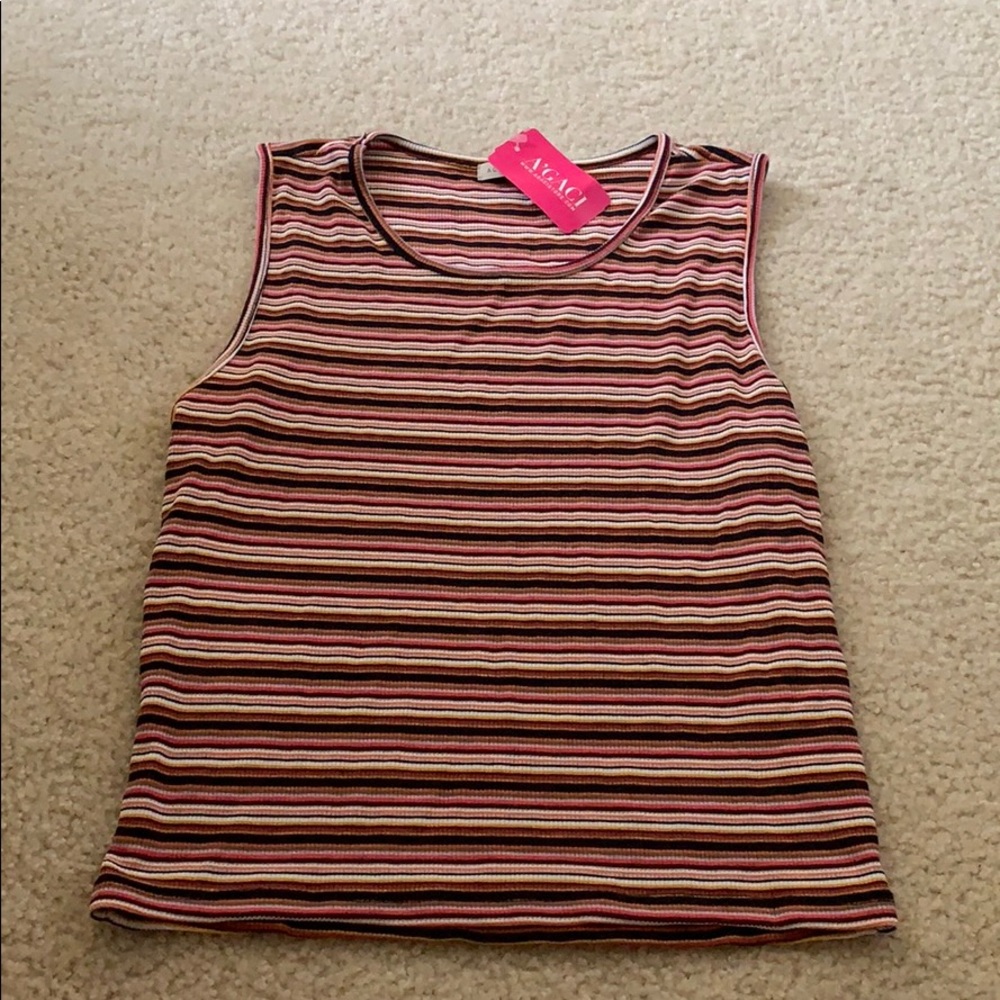 colorful, striped, loose fit tank top